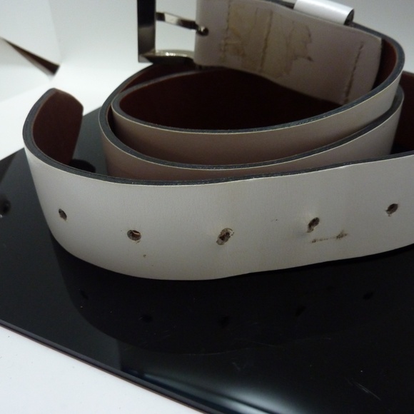 YRI PGA GOLF CLUB YRI WHITE MADE IN USA Leather Mens Belt Sz. 38/95 - Picture 4 of 7